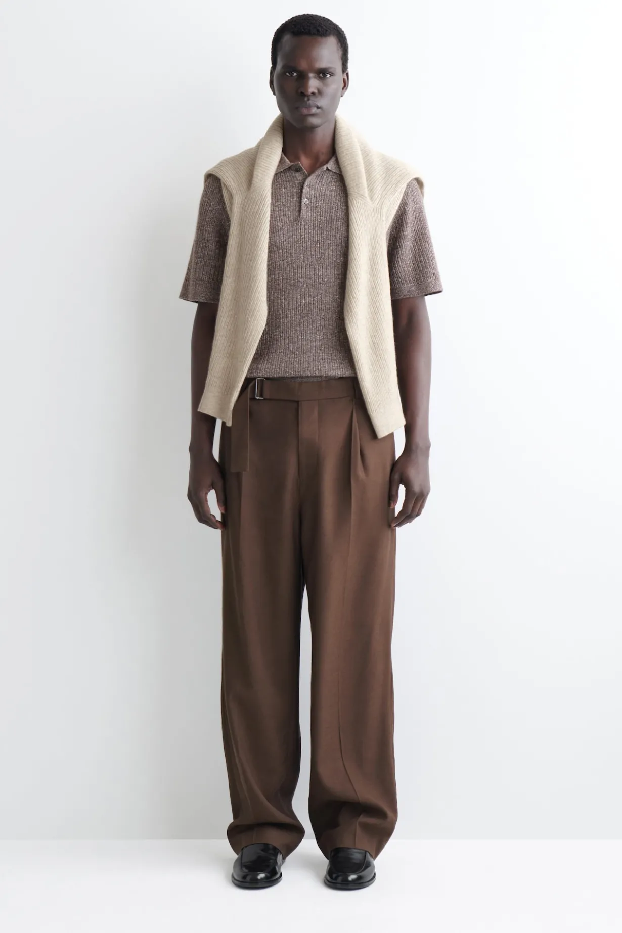 CASHMERE-LINEN POLO SHIRT