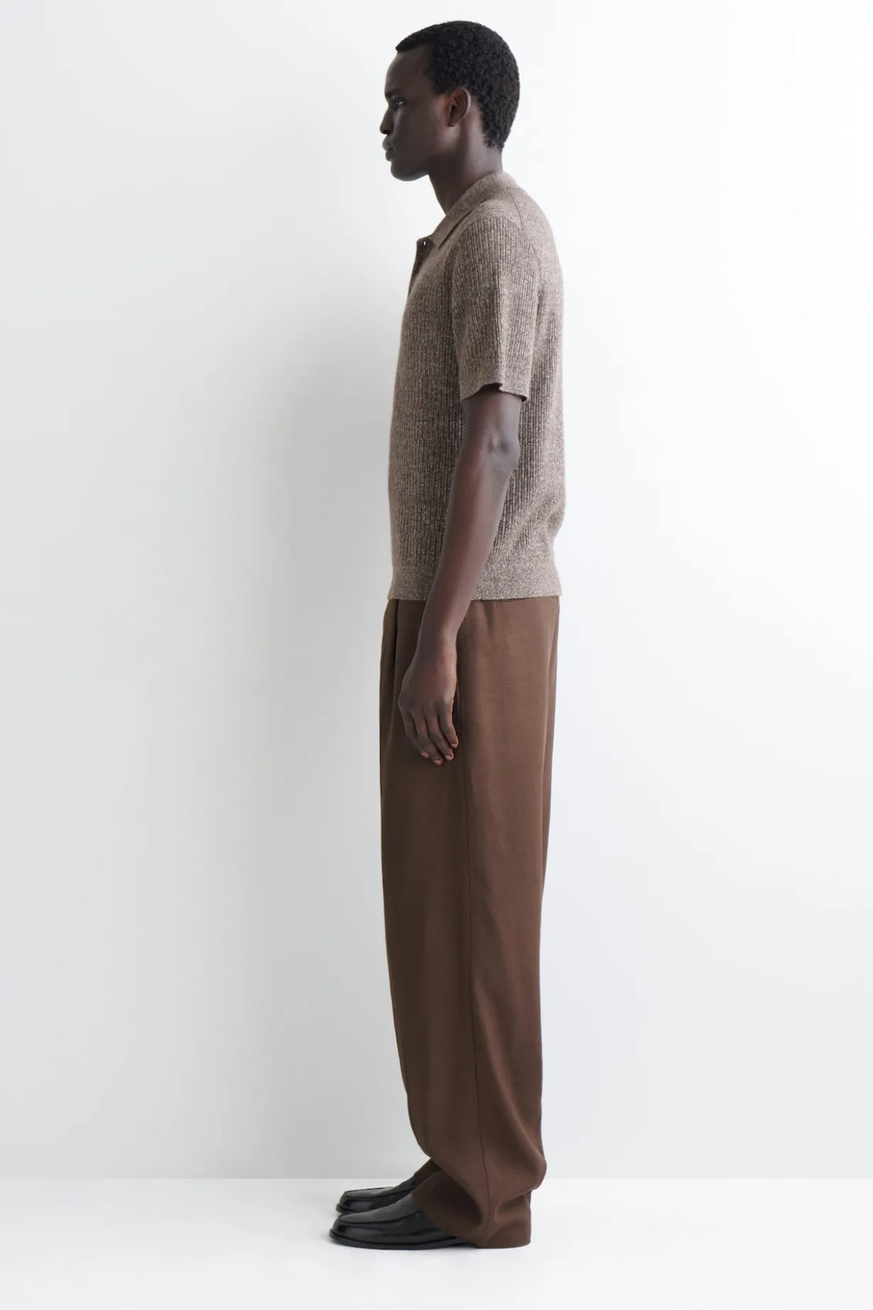 CASHMERE-LINEN POLO SHIRT