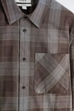 CHECKED BRUSHED-COTTON SHIRT