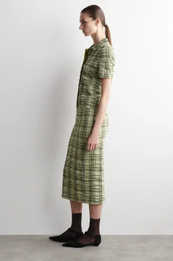 CHECKED COTTON-JACQUARD SHIRT