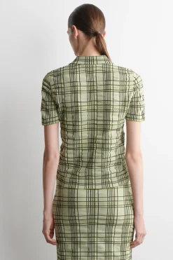 CHECKED COTTON-JACQUARD SHIRT