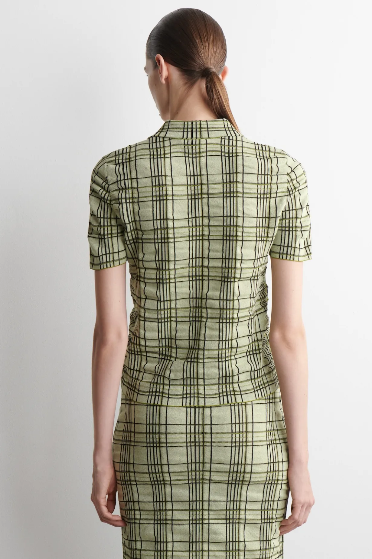 CHECKED COTTON-JACQUARD SHIRT