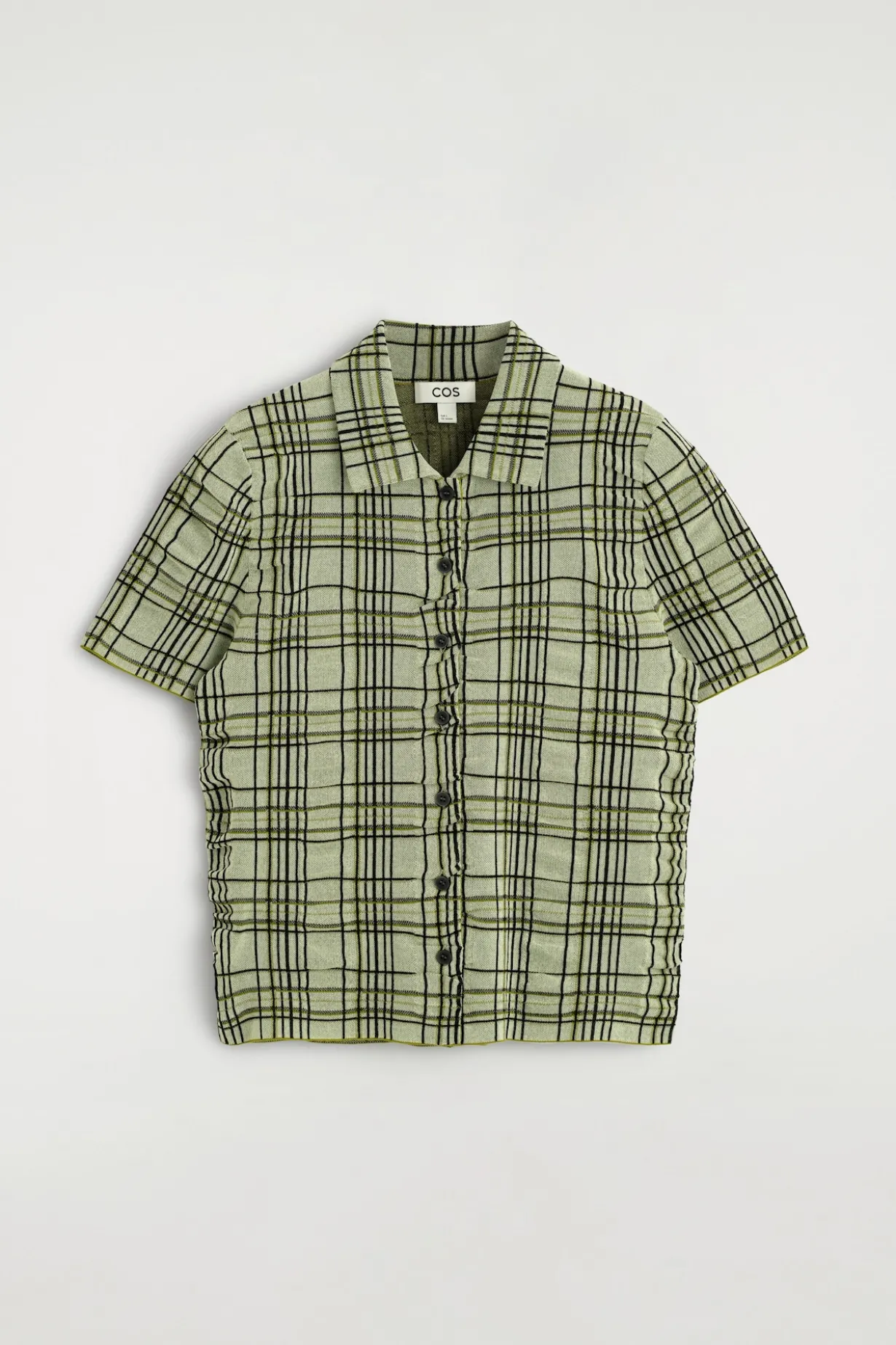 CHECKED COTTON-JACQUARD SHIRT