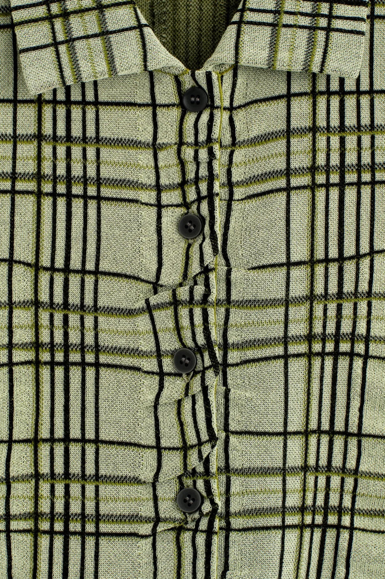 CHECKED COTTON-JACQUARD SHIRT