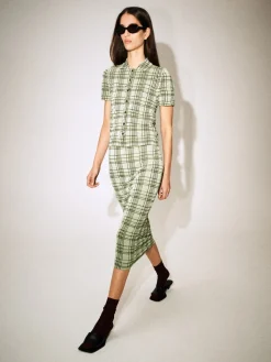 CHECKED COTTON-JACQUARD SHIRT