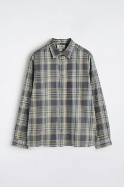 CHECKED COTTON-TWILL SHIRT