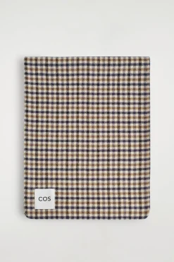 CHECKED DOUBLE-FACED MERINO WOOL SCARF