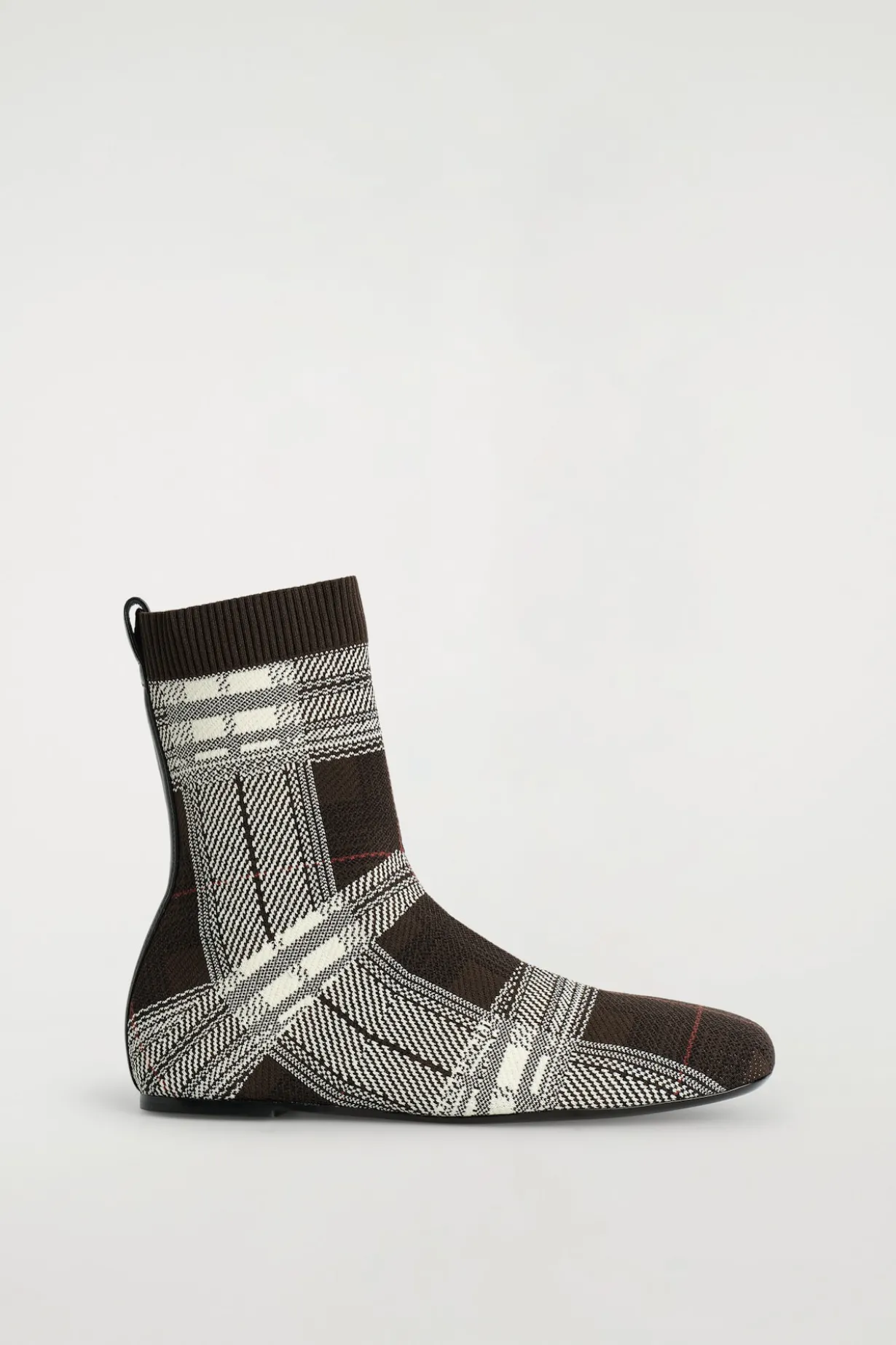 CHECKED KNITTED SOCK BOOTS