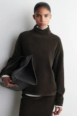 CHENILLE MOCK-NECK SWEATER