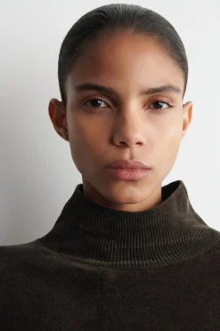 CHENILLE MOCK-NECK SWEATER