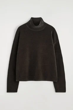 CHENILLE MOCK-NECK SWEATER