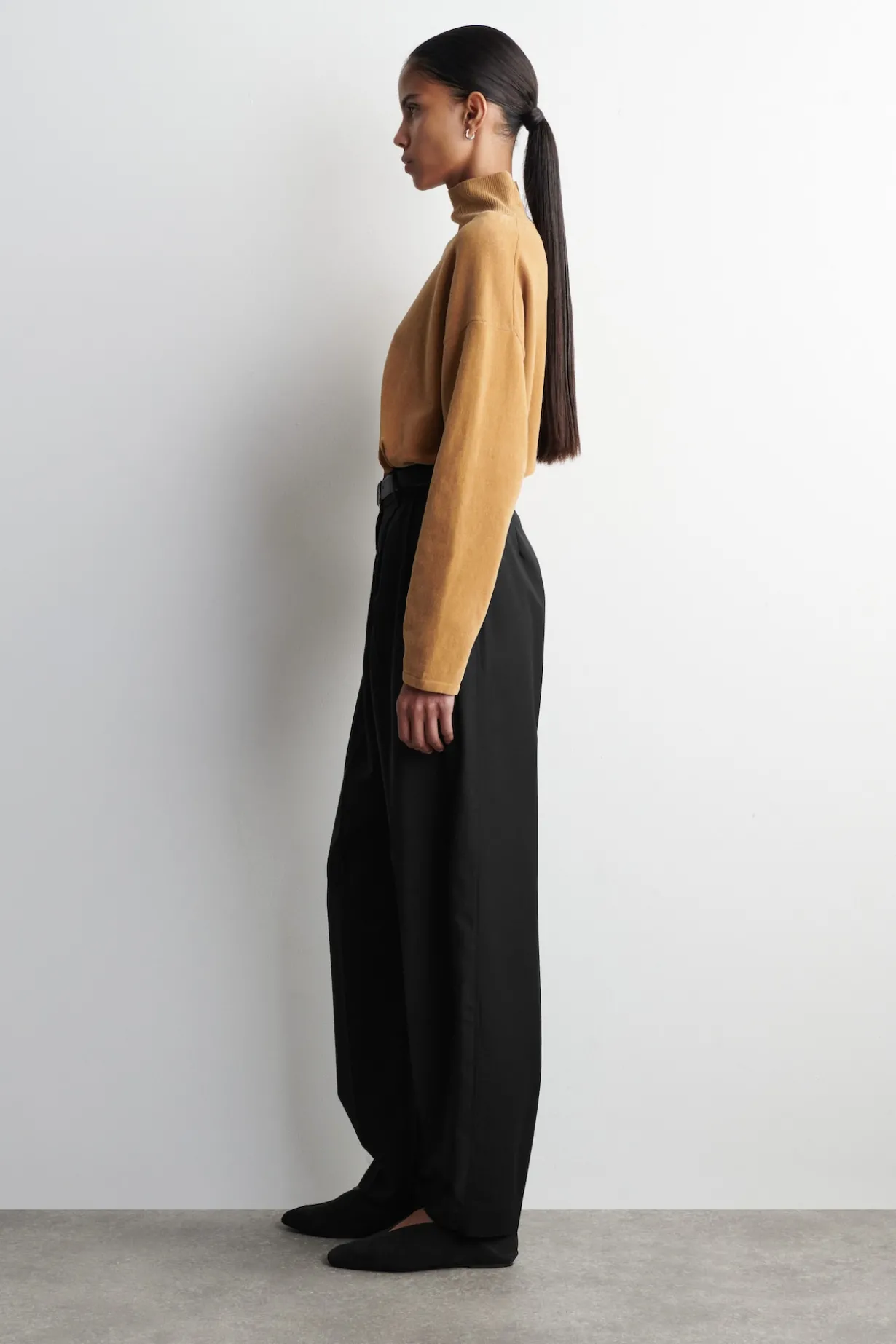 CHENILLE MOCK-NECK SWEATER