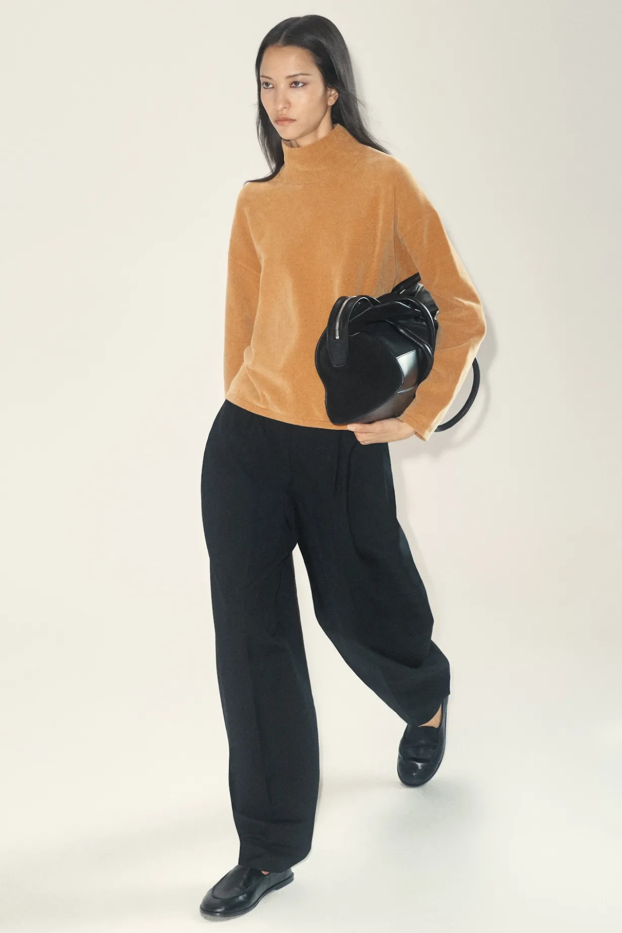 CHENILLE MOCK-NECK SWEATER