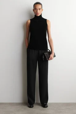 CHENILLE MOCK-NECK VEST