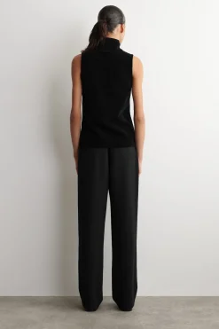 CHENILLE MOCK-NECK VEST