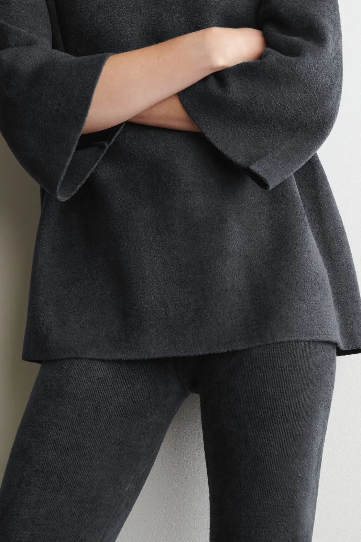 CHENILLE-KNIT LEGGINGS
