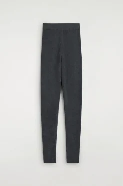 CHENILLE-KNIT LEGGINGS