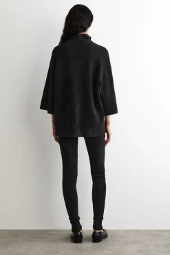 CHENILLE-KNIT MOCK-NECK SWEATER