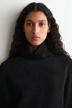 CHENILLE-KNIT MOCK-NECK SWEATER