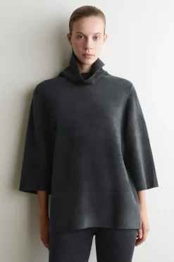 CHENILLE-KNIT MOCK-NECK SWEATER