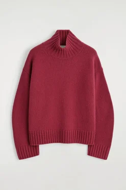 CHUNKY CASHMERE MOCK-NECK SWEATER