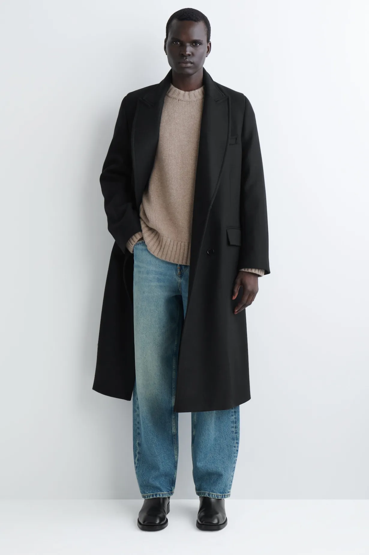 CHUNKY PURE CASHMERE CREW-NECK SWEATER