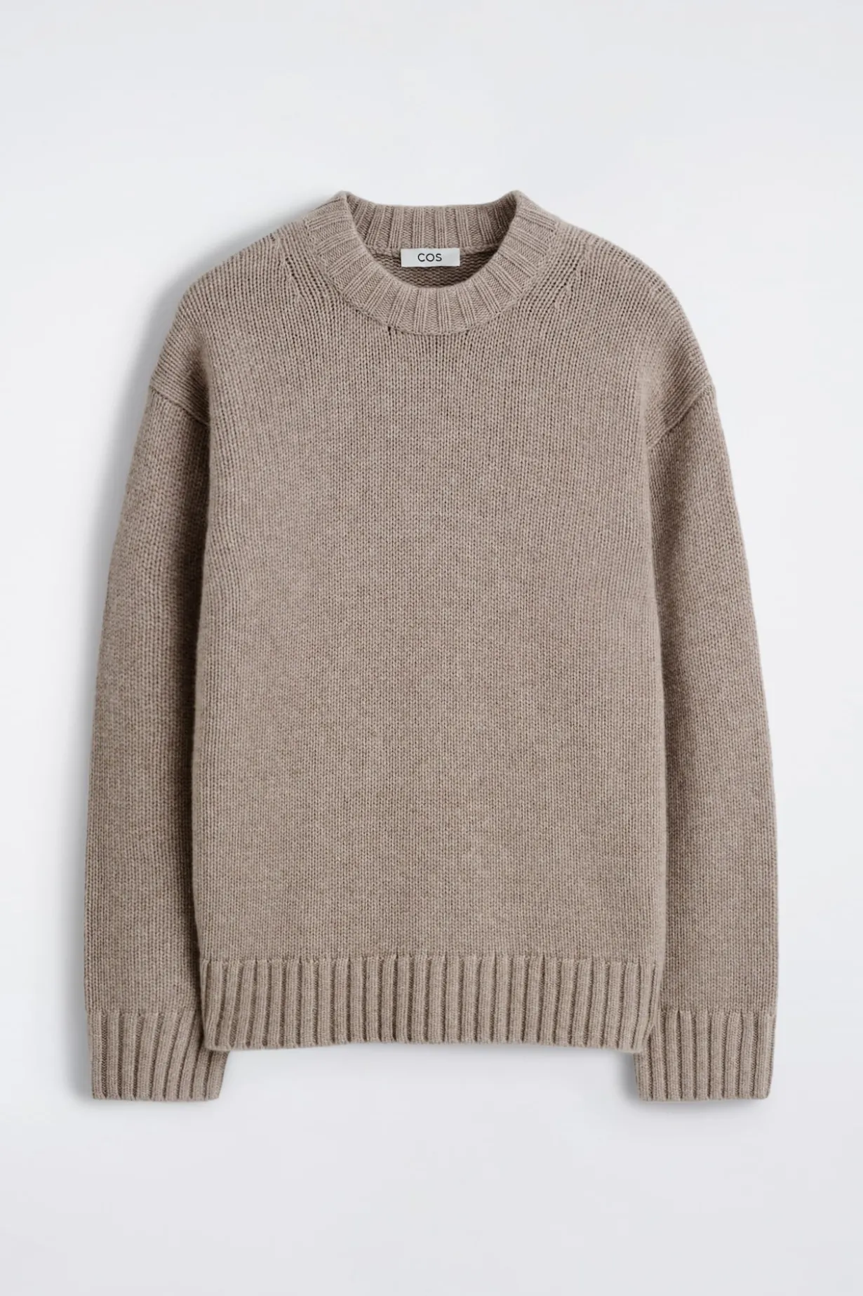 CHUNKY PURE CASHMERE CREW-NECK SWEATER