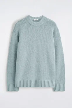 CHUNKY PURE CASHMERE CREW-NECK SWEATER
