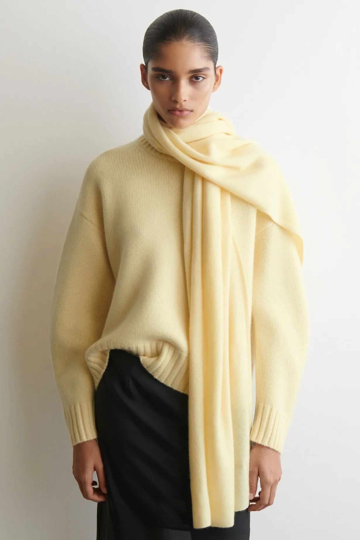 CHUNKY PURE CASHMERE CREW-NECK SWEATER