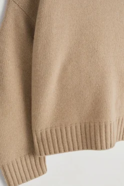 CHUNKY PURE CASHMERE CREW-NECK SWEATER
