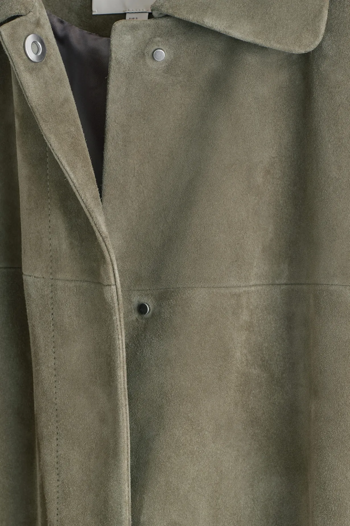 COLLARED SUEDE LONG COAT