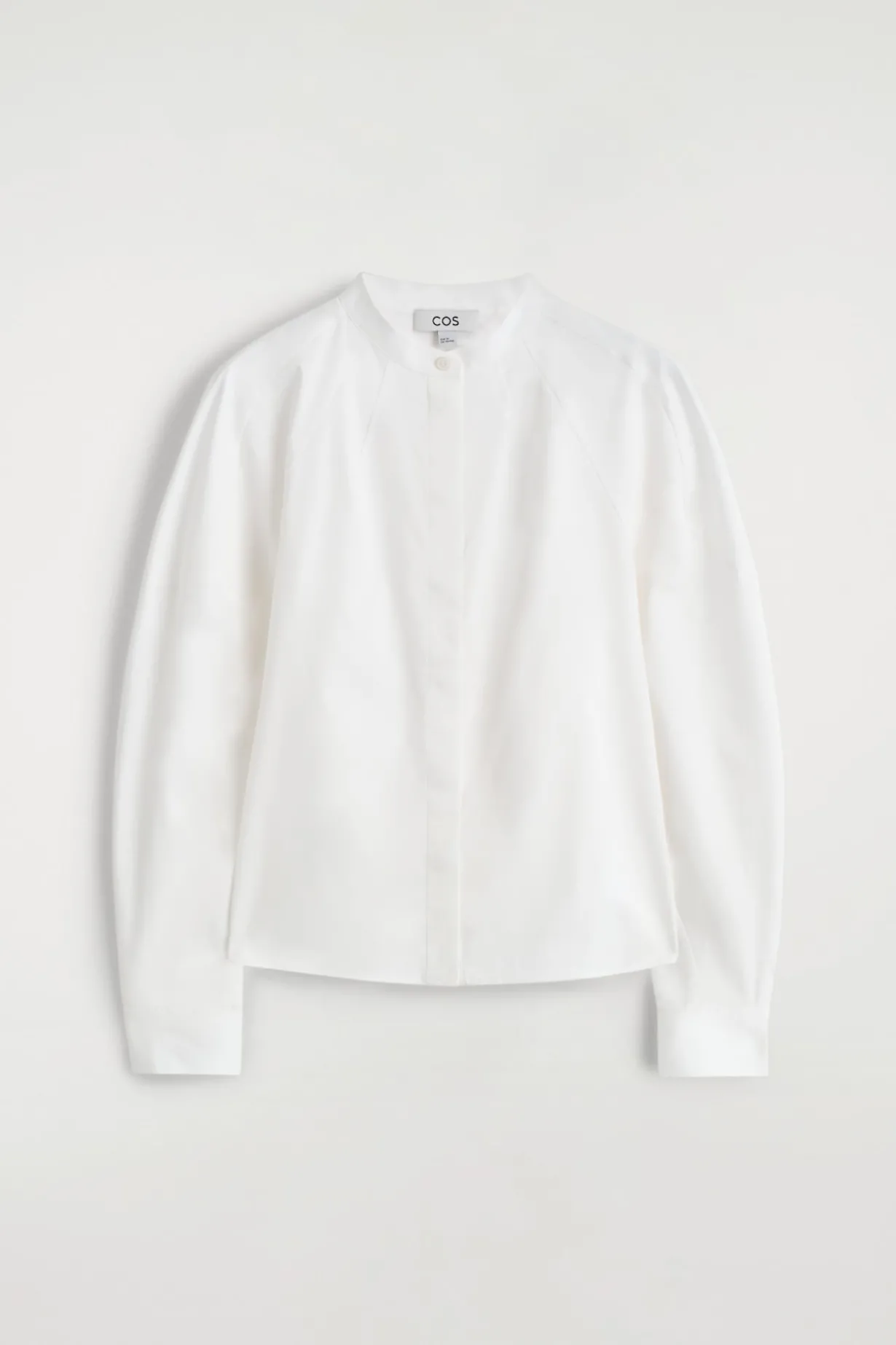 COLLARLESS COTTON SHIRT