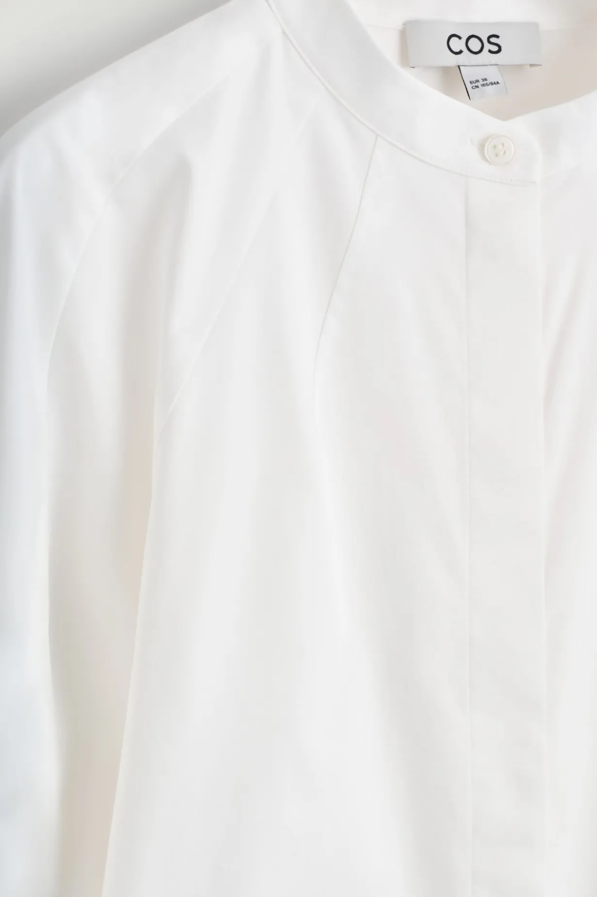COLLARLESS COTTON SHIRT