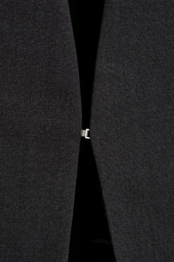 COLLARLESS WOOL BLAZER