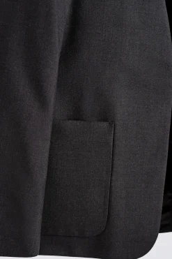 COLLARLESS WOOL BLAZER