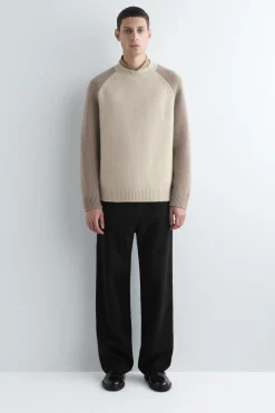 COLOUR-BLOCK CASHMERE SWEATER