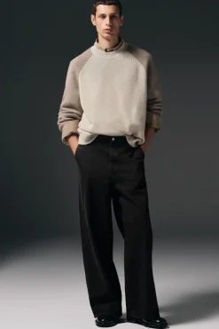 COLOUR-BLOCK CASHMERE SWEATER