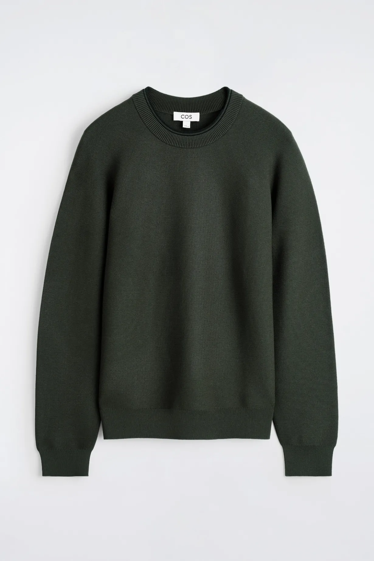 CONTRAST-TIPPED CREW-NECK SWEATER