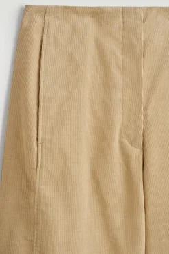 CORDUROY BARREL-LEG PANTS