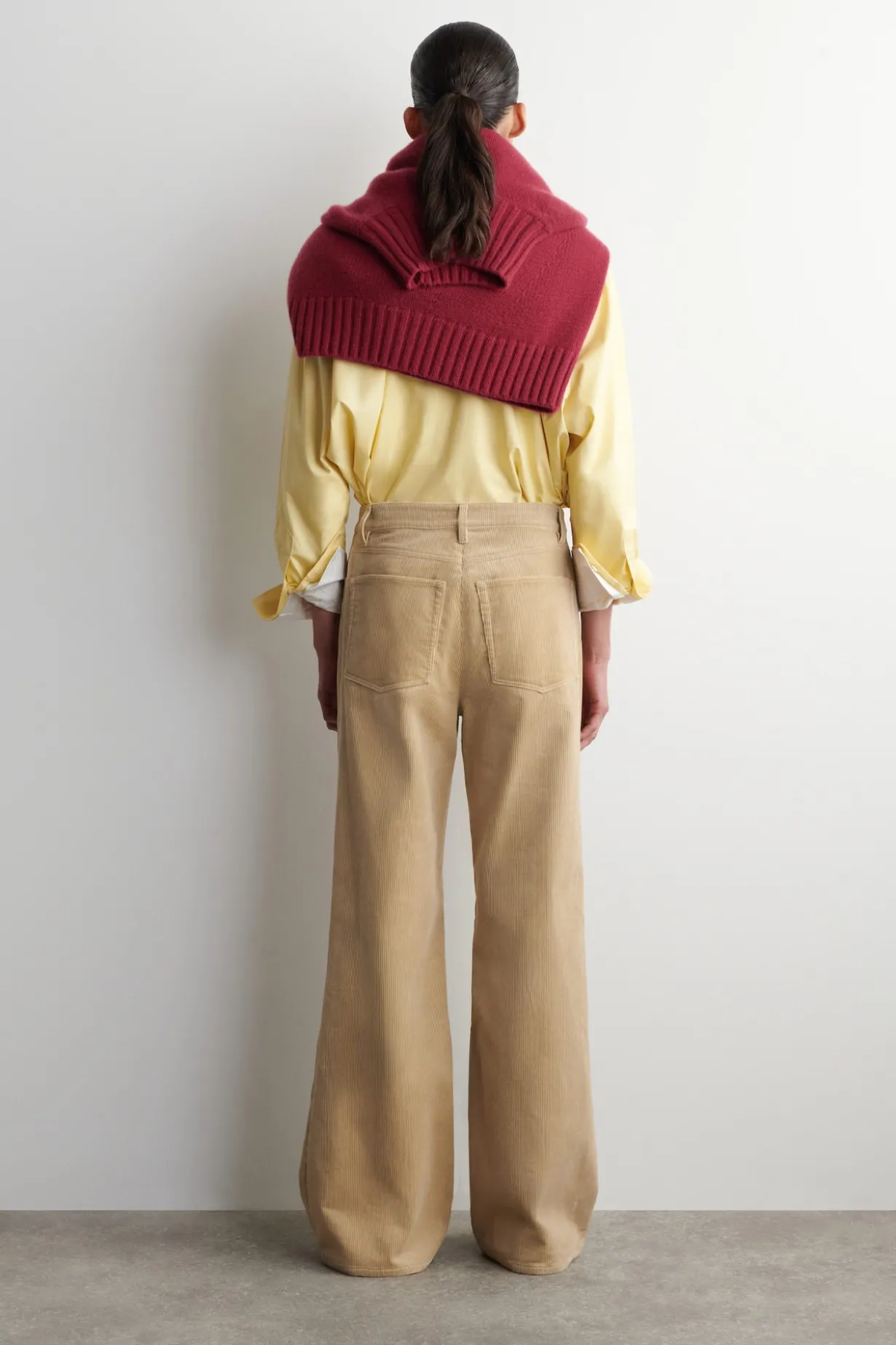 CORDUROY STRAIGHT-LEG PANTS
