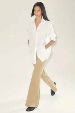 CORDUROY STRAIGHT-LEG PANTS