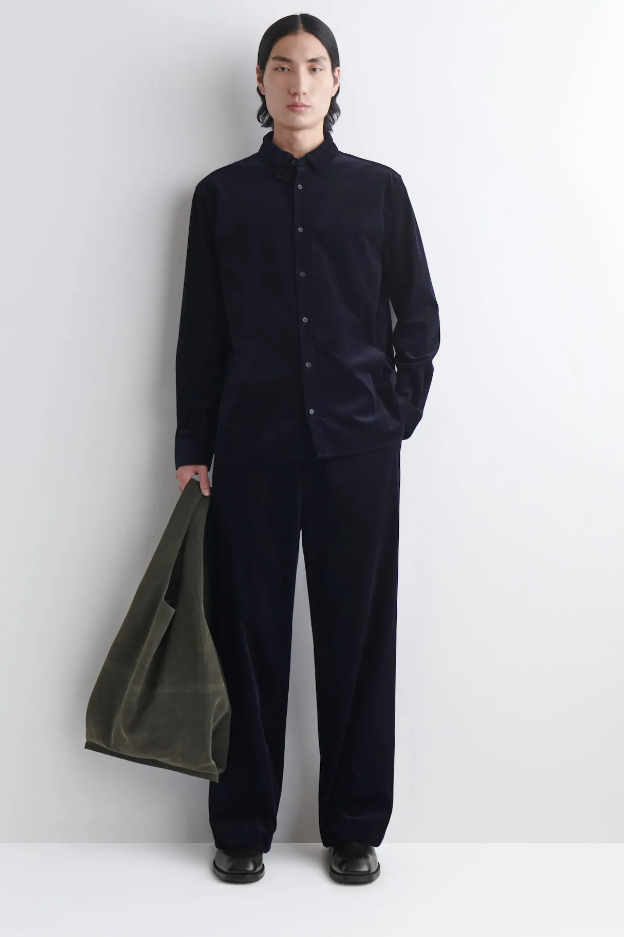 CORDUROY WIDE-LEG PANTS