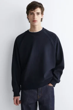CORDUROY-JERSEY SWEATSHIRT