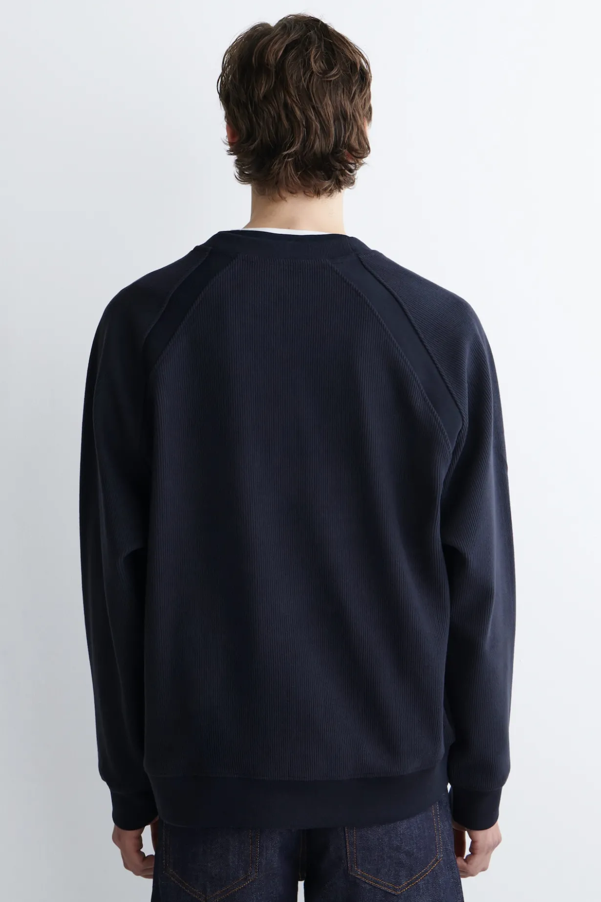 CORDUROY-JERSEY SWEATSHIRT