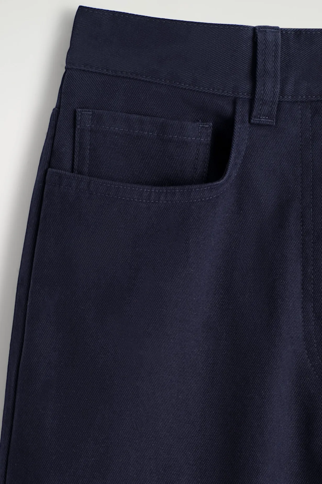 COTTON CROPPED WIDE-LEG TROUSERS