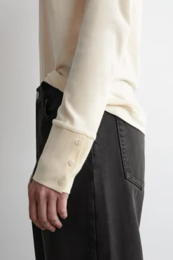 COTTON JERSEY LONG-SLEVELED TOP
