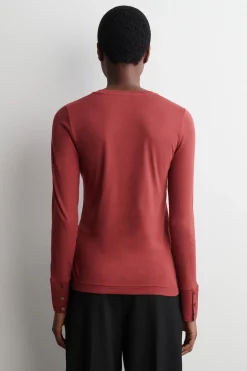 COTTON JERSEY LONG-SLEVELED TOP