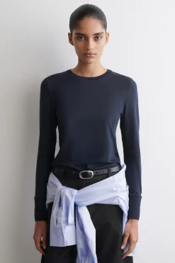 COTTON JERSEY LONG-SLEVELED TOP