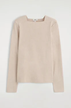 COTTON JERSEY LONG-SLEVELED TOP
