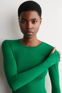 COTTON LONG-SLEEVED TOP